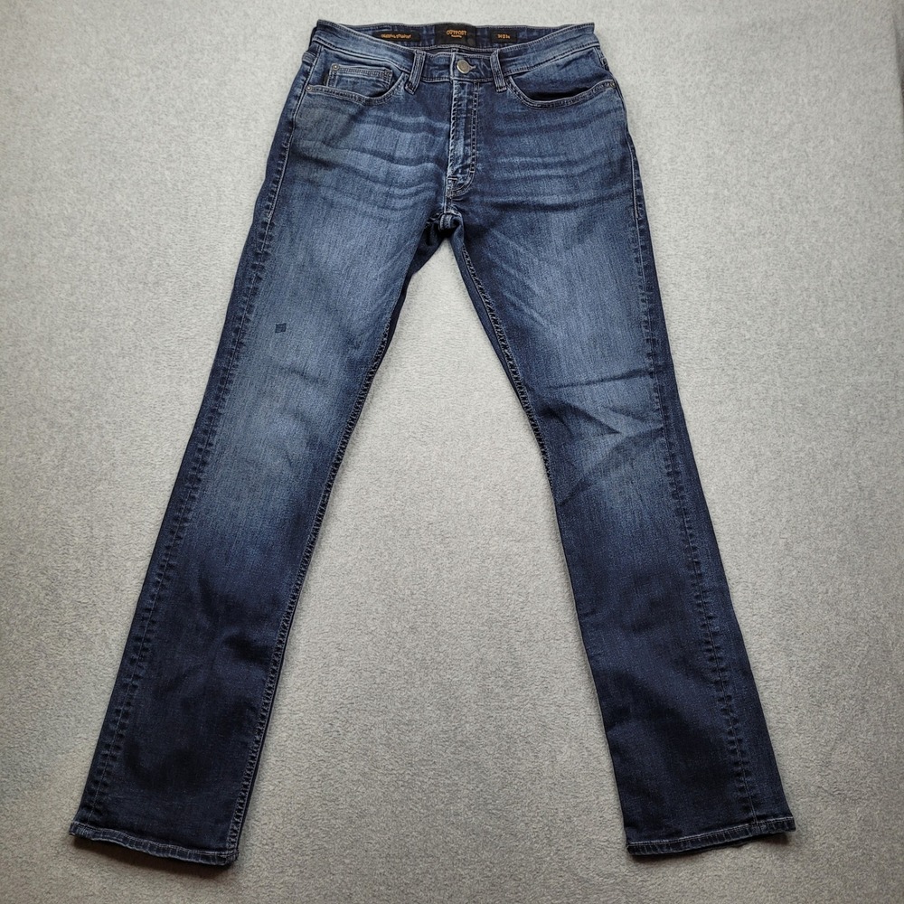 Outpost Makers Original Straight Jeans Mens 30x34 Blue Denim Stretch